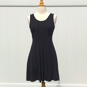 NWOT Max Edition Black with White Dots Sleeveless Tank Style Dress Size Medium